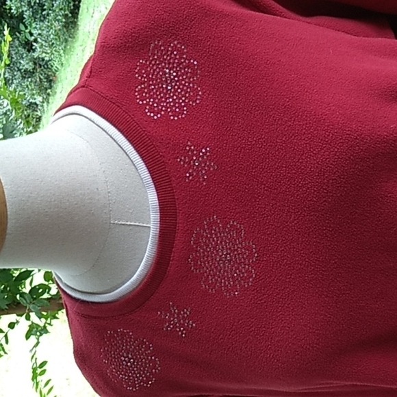 Alfred dunner XL red Christmas Rhinestone sweatshirt - Picture 2 of 4